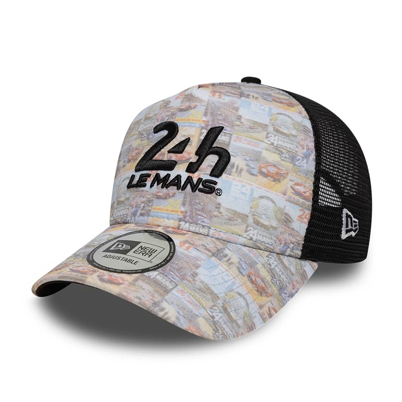 24HR Le Mans All Over Print Black 9FORTY E-Frame Trucker Adjustable Cap