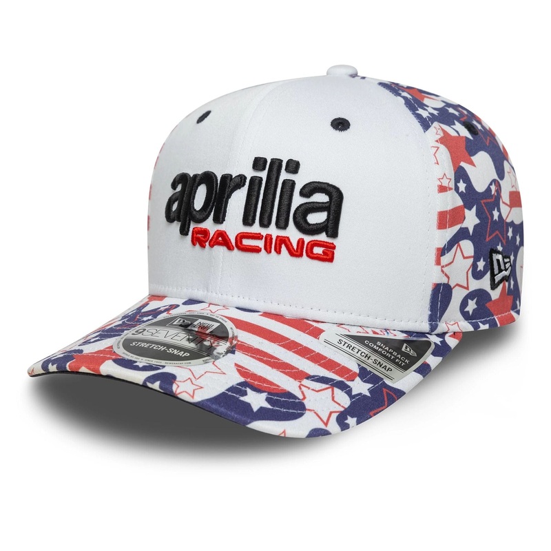 Aprilia Racing Austin Race Special White 9SEVENTY Stretch Snap Adjustable Cap