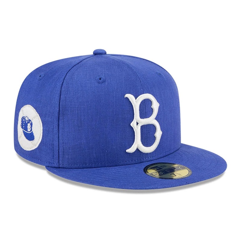 Brooklyn Dodgers Team Linen Dark Blue 59FIFTY Fitted Cap