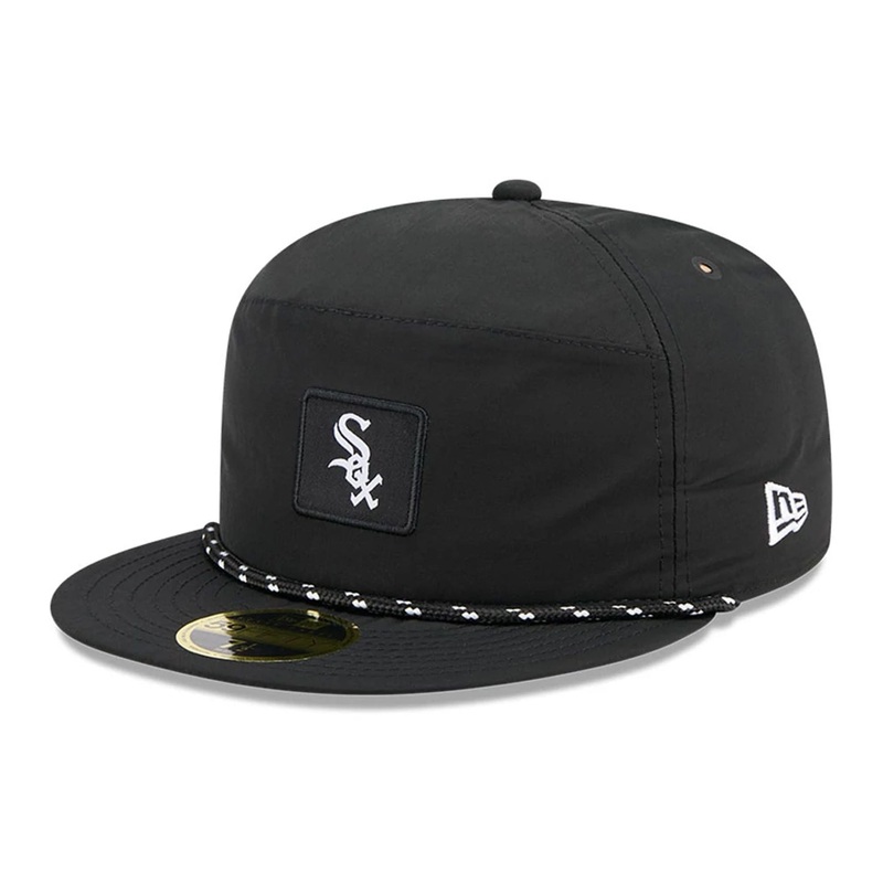 Chicago White Sox MLB Black 59FIFTY Split Panel Fitted Cap