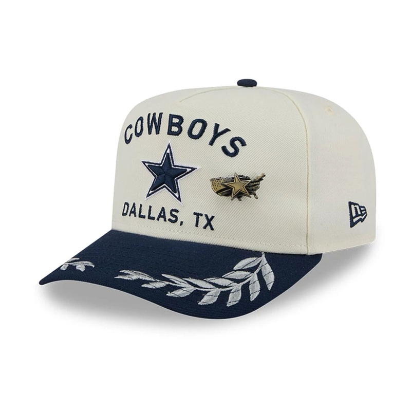 Dallas Cowboys NFL Draft 2025 White 59FIFTY Fitted A-Frame Cap