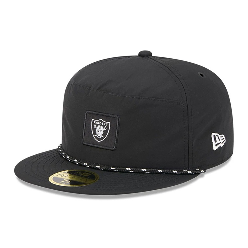 Las Vegas Raiders NFL Black 59FIFTY Split Panel Fitted Cap