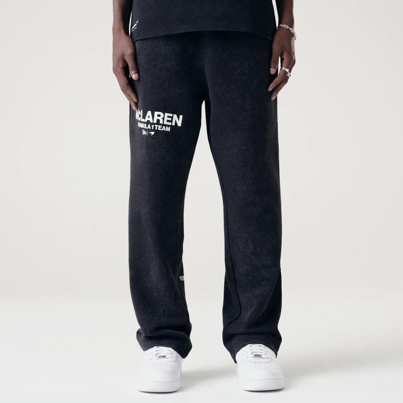 McLaren Racing Washed Pack Black Straight Leg Joggers