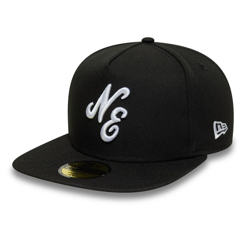 New Era Black 59FIFTY A-Frame Fitted Cap