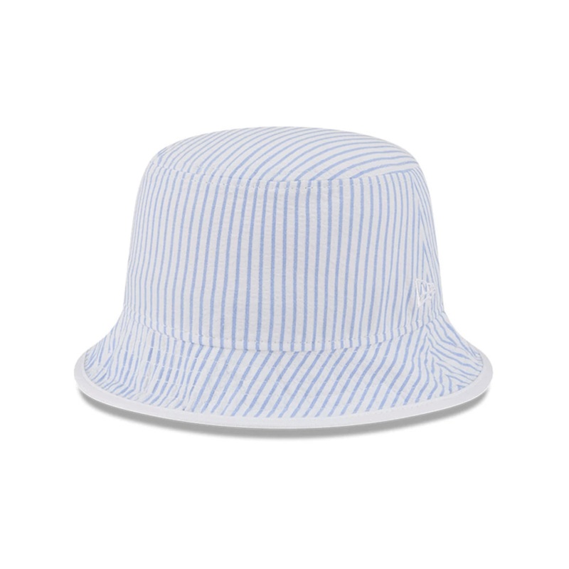 New Era Pinstripe Pastel Blue Bucket Hat