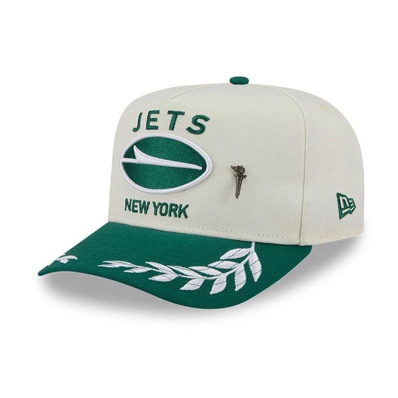New York Jets NFL Draft 2025 White 59FIFTY Fitted A-Frame Cap