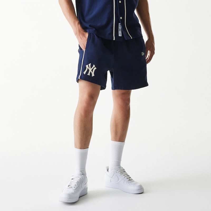 New York Yankees MLB Piping Navy Shorts