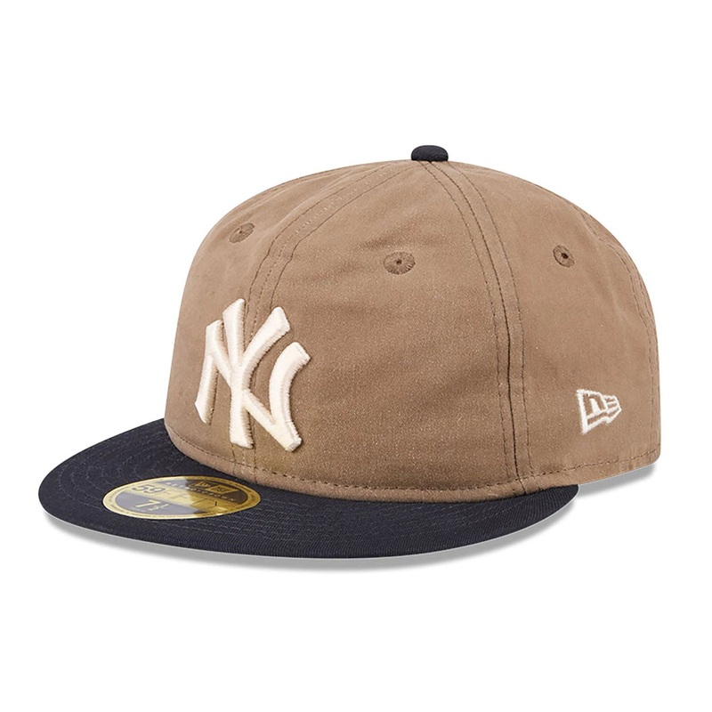 New York Yankees Wax Canvas Khaki Retro Crown 59FIFTY Fitted Cap