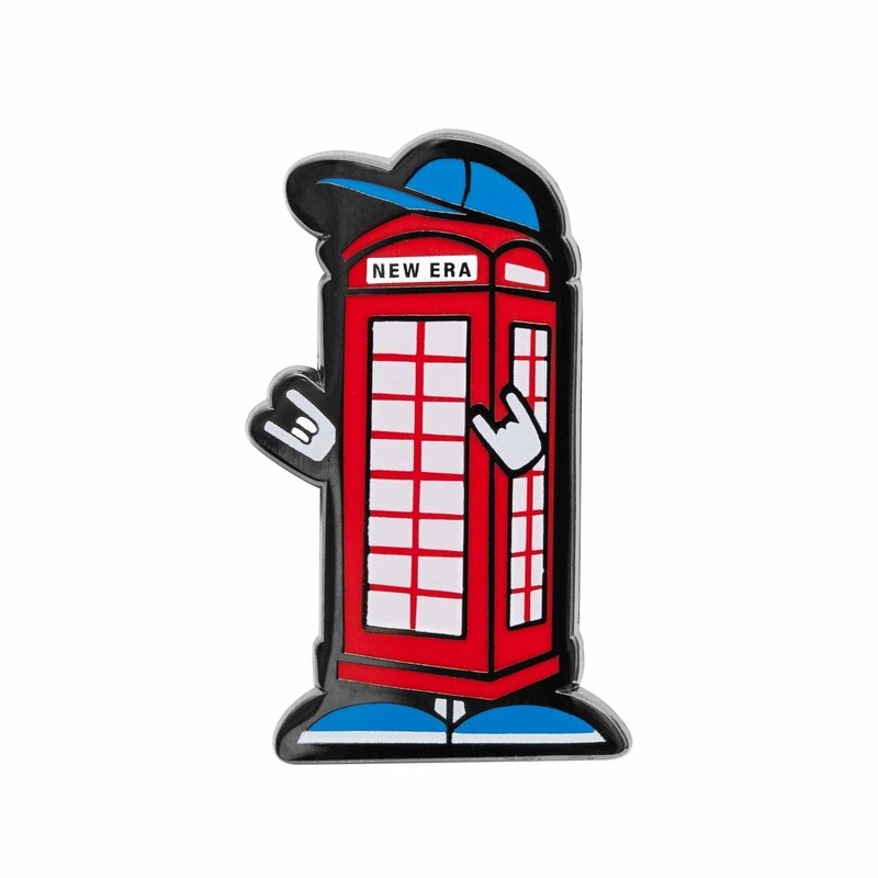 New Era Phone Box Red Pin Badge
