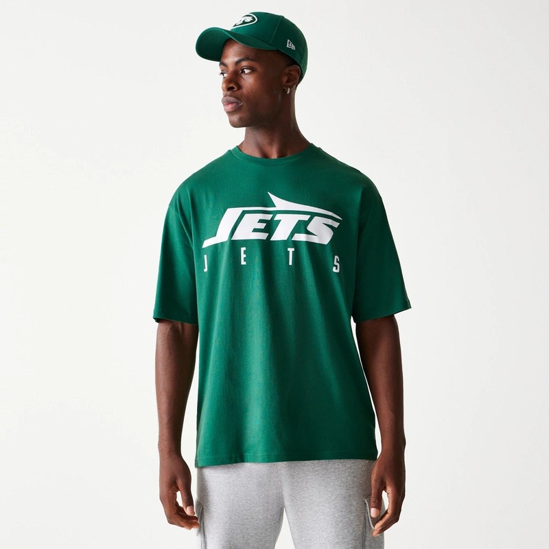 New York Jets NFL Games Slogan Green Oversized T-Shirt