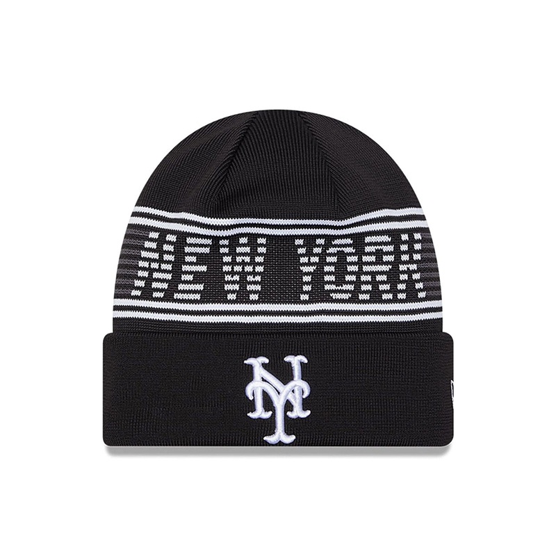 New York Mets City Connect Black Sport Knit Beanie Hat
