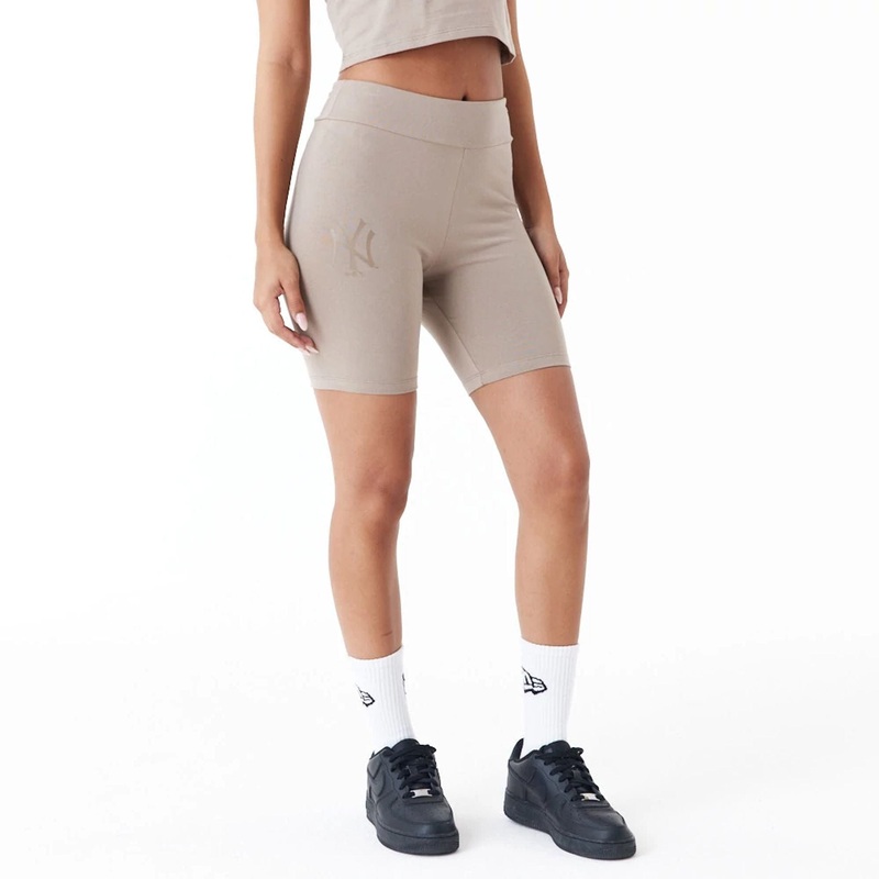 New York Yankees MLB Lifestyle Brown Womens Cycling Shorts