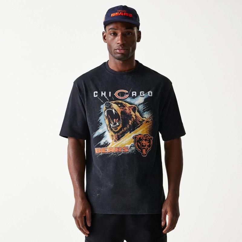 Chicago Bears NFL Games Premium Apparel Black Oversized T-Shirt