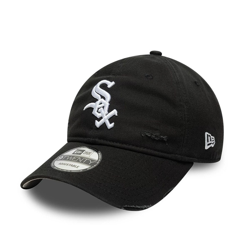 Chicago White Sox MLB Distressed Black 9TWENTY Adjustable Cap