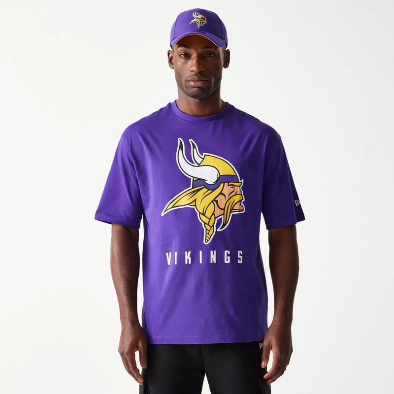 Minnesota Vikings NFL Games Slogan Purple Oversized T-Shirt