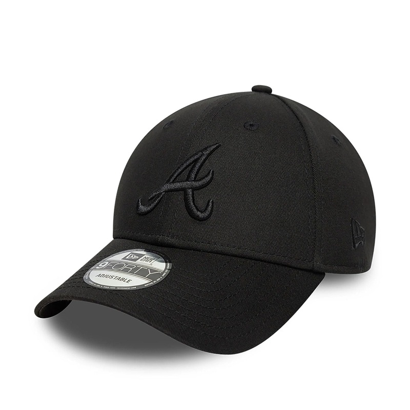 Atlanta Braves Satin Lined Black 9FORTY Adjustable Cap
