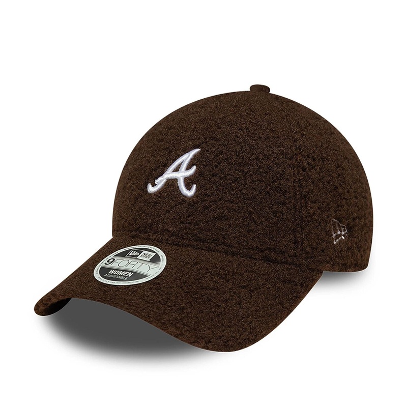 Atlanta Braves Womens MLB Borg Dark Brown 9FORTY Adjustable Cap