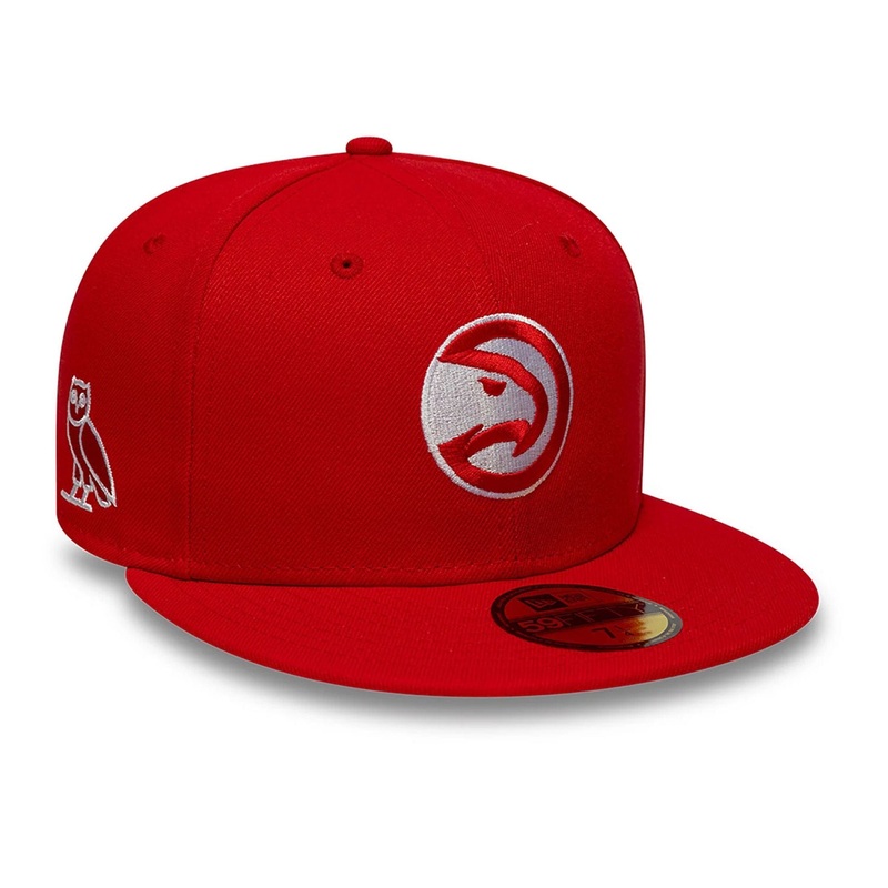 Atlanta Hawks OVO x NBA 2024 Red 59FIFTY Fitted Cap