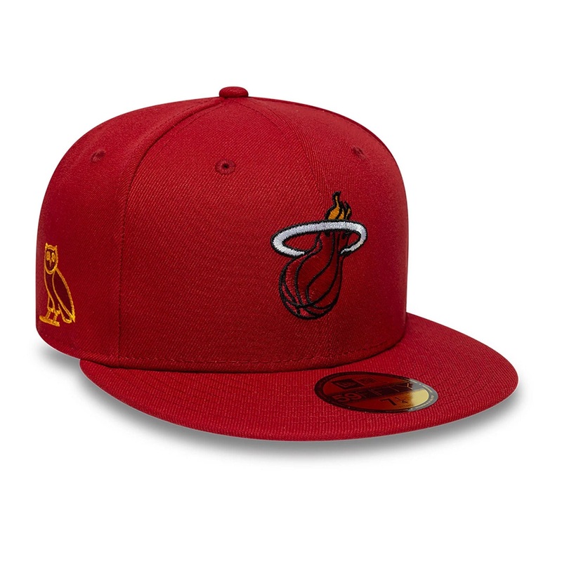 Miami Heat OVO x NBA 2024 Dark Red 59FIFTY Fitted Cap