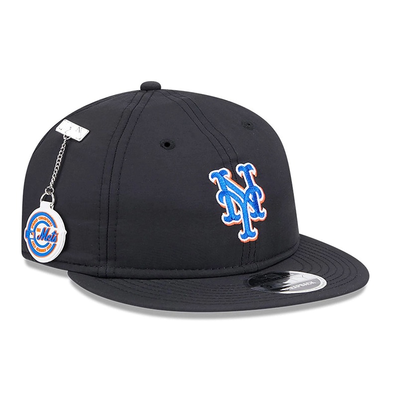 New York Mets Team Colour Black Retro Crown 9FIFTY Clipback Cap