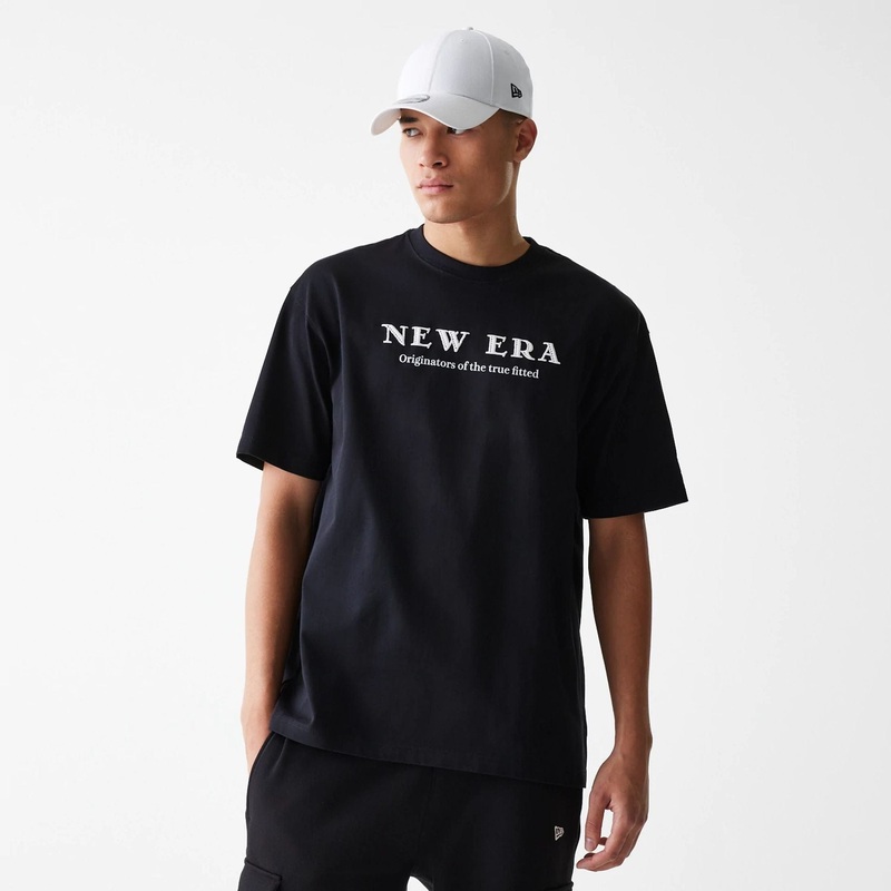 New Era Basic Black Oversized T-Shirt