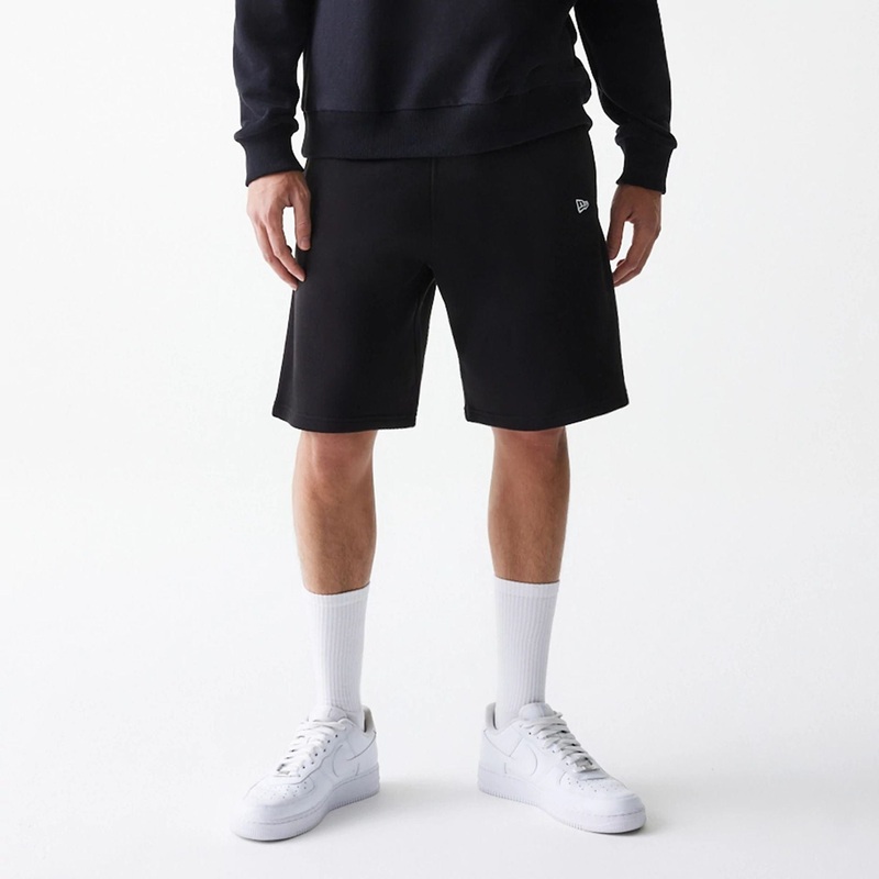 New Era Essential Black Oversized Shorts