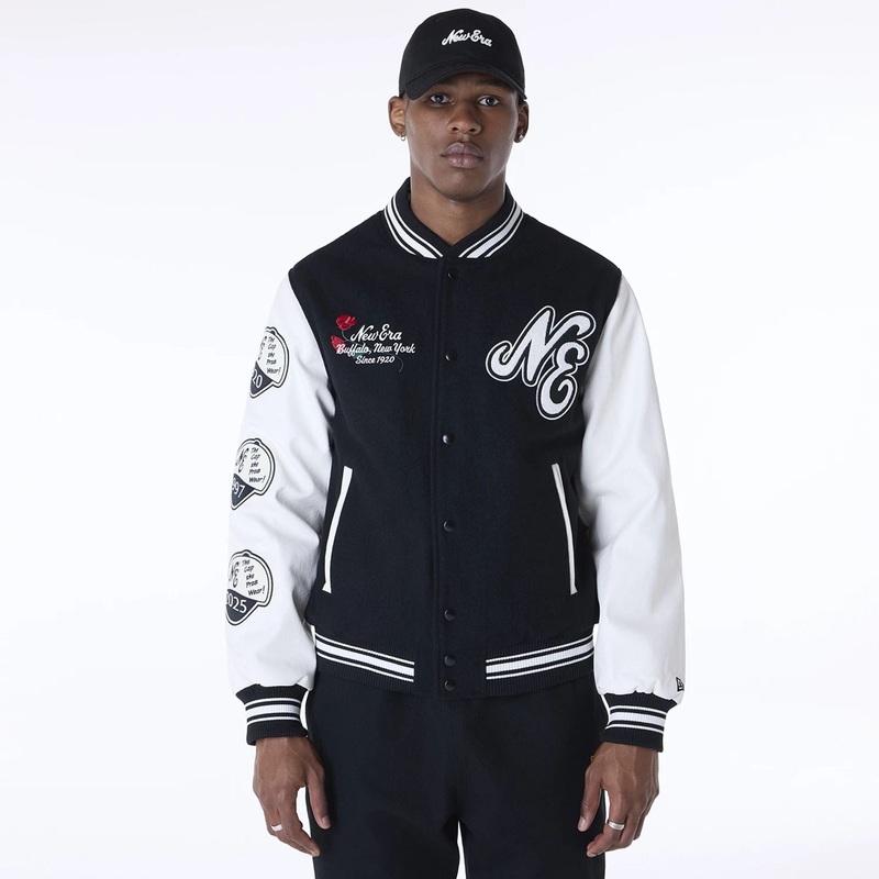 New Era Essential Black Varsity Jacket