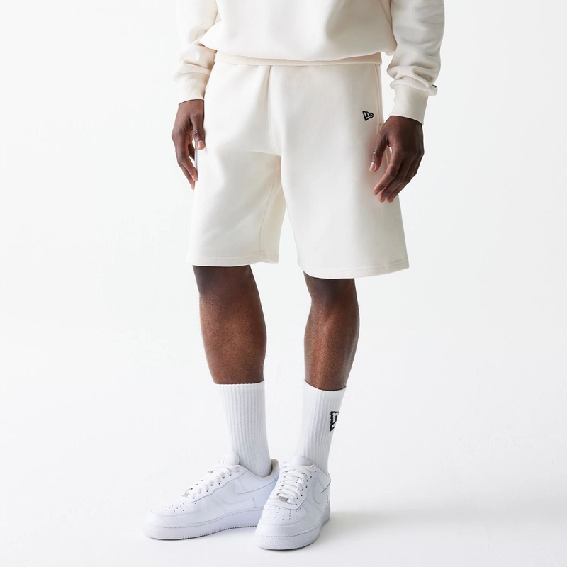 New Era Essential Open White Oversized Shorts