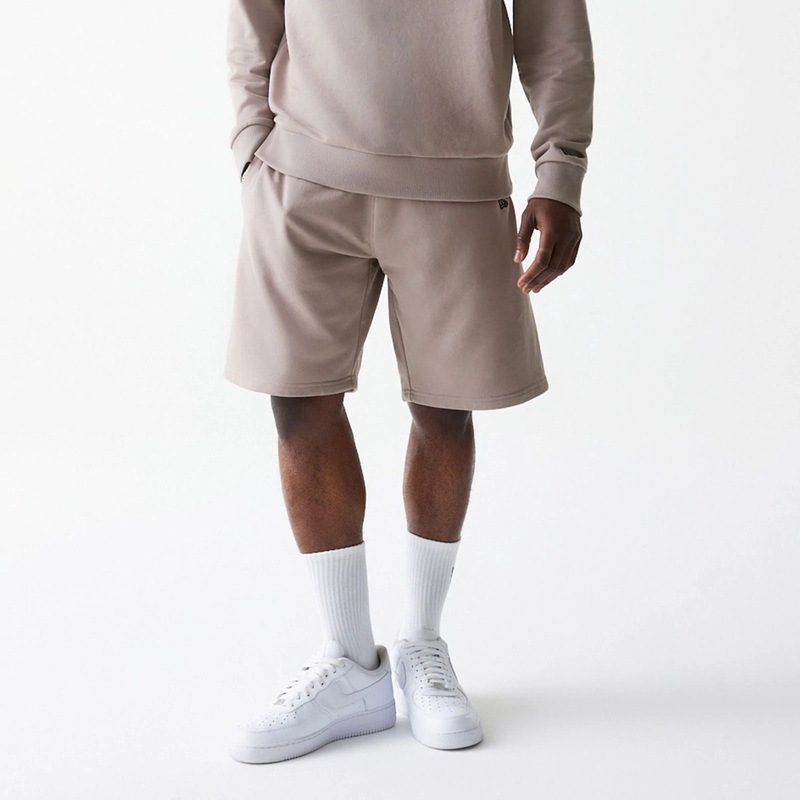 New Era Essential Pastel Brown Oversized Shorts