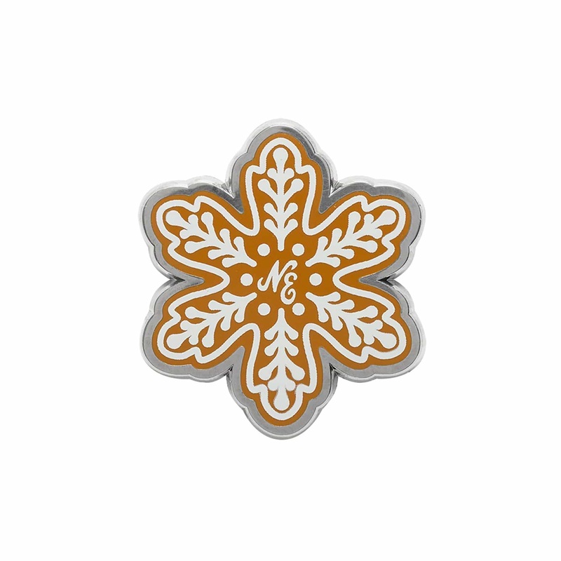 New Era Festive Cookie White Pin Badge