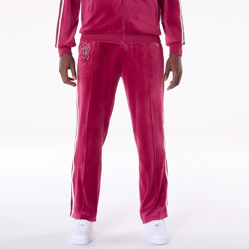 New York Yankees MLB Velour Dark Red Joggers