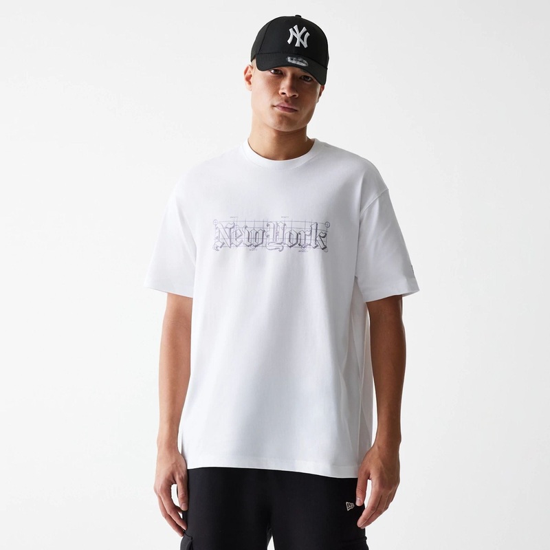 Ode To NY White Oversized T-Shirt