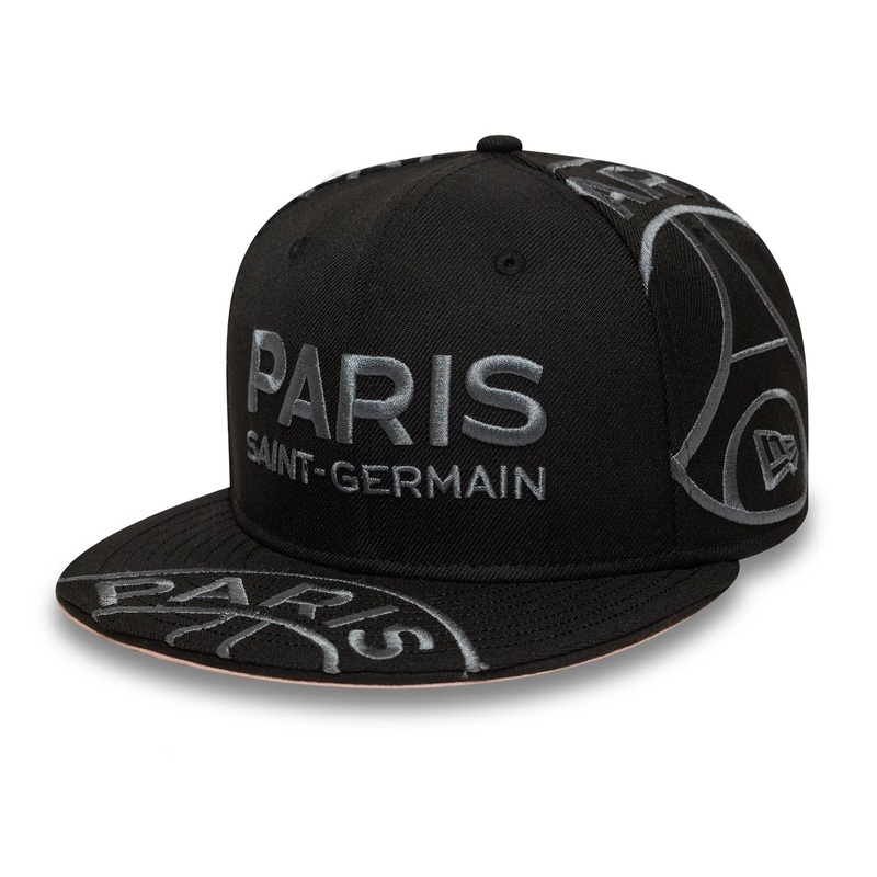 Paris Saint-Germain Tonal All Over Print Black 59FIFTY Fitted Cap