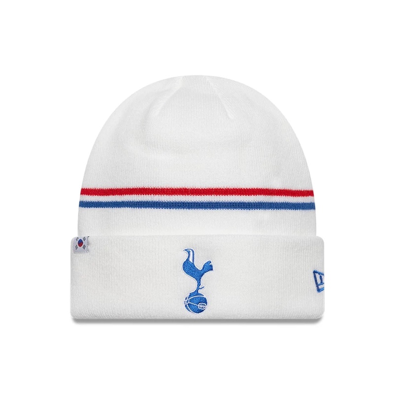 Tottenham Hotspur FC Flagged White Cuff Knit Beanie Hat