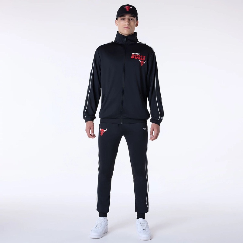 Chicago Bulls NBA Poly Track Set Black Track Suit