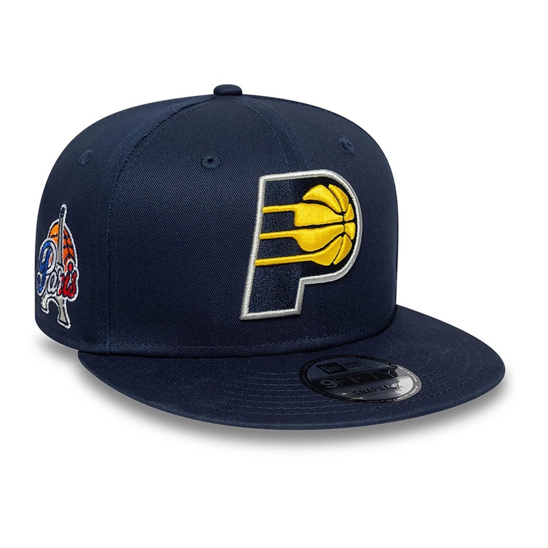 Indiana Pacers NBA Paris Games 2025 Navy 9FIFTY Snapback Cap