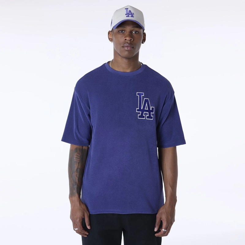 LA Dodgers MLB Towelling Dark Blue Oversized T-Shirt