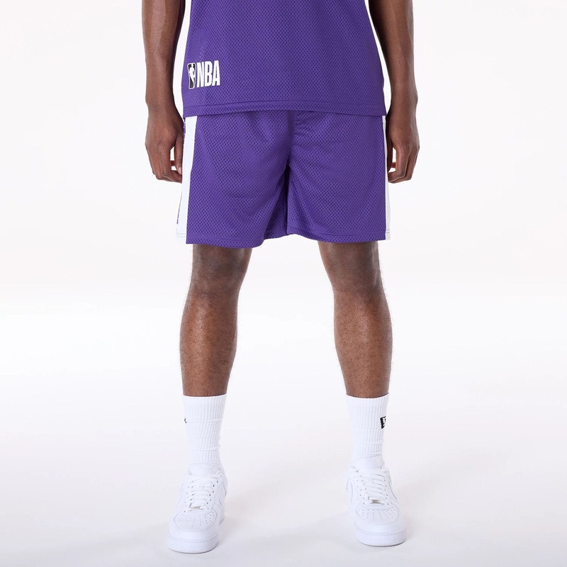 LA Lakers NBA Graphic Purple Mesh Shorts