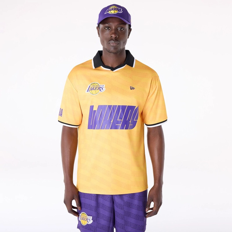 LA Lakers NBA Soccer Yellow Oversized T-Shirt