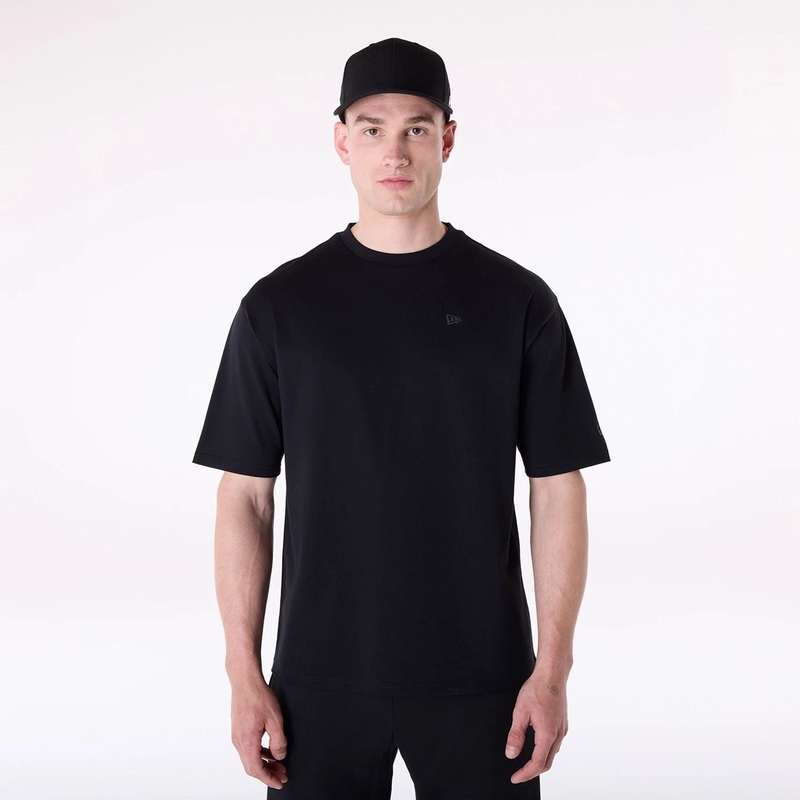 New Era Sticker Black Oversized T-Shirt