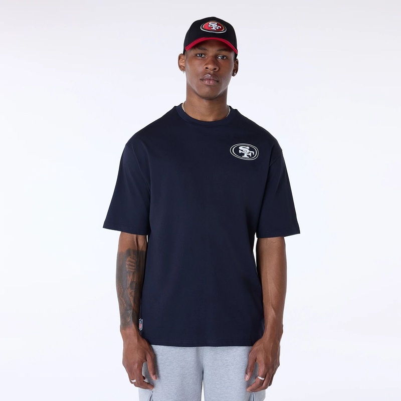 San Francisco 49Ers Super Bowl Graphic Navy Oversized T-Shirt
