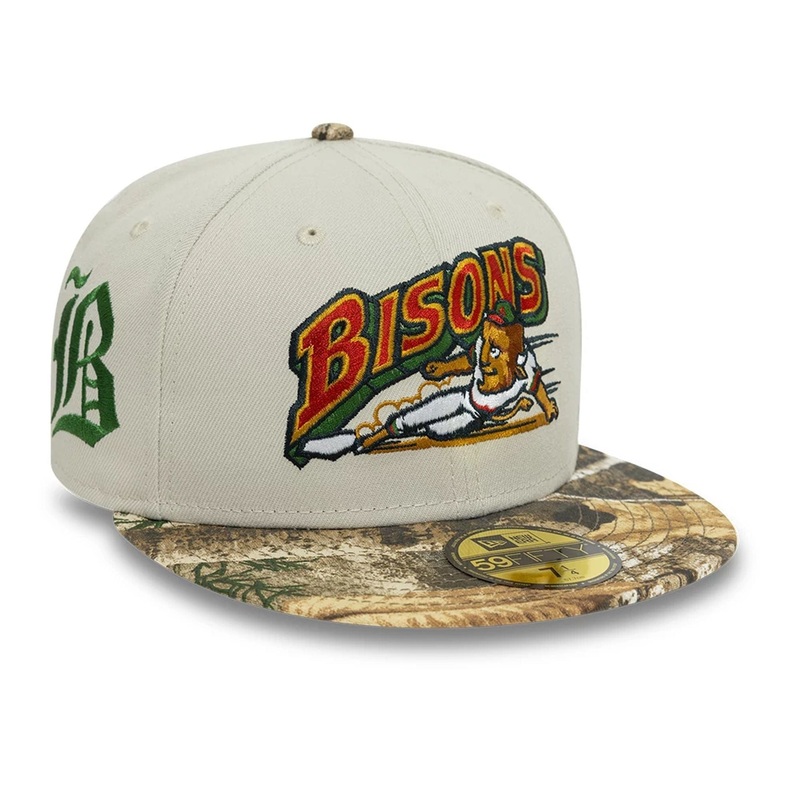 Buffalo Bisons Real Tree Beige 59FIFTY Fitted Cap