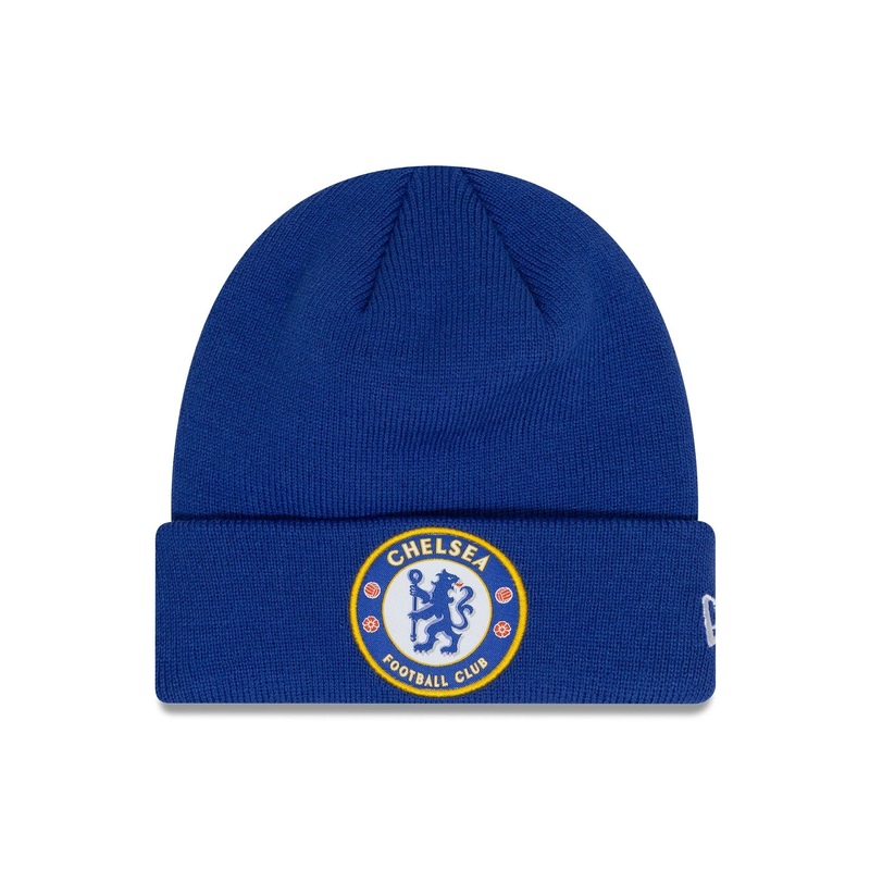 Chelsea FC Lion Crest Core Blue Cuff Knit Beanie Hat