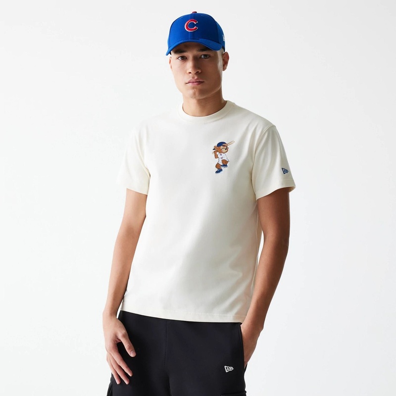 Chicago Cubs MLB Mascots Cream T-Shirt