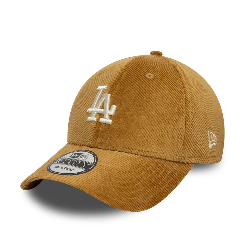 LA Dodgers Cord Dark Beige 9FORTY Adjustable Cap