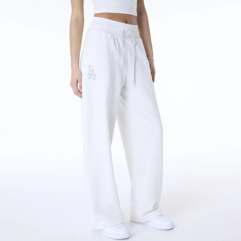 LA Dodgers Womens MLB League Essential Pastel Grey Fleece Joggers