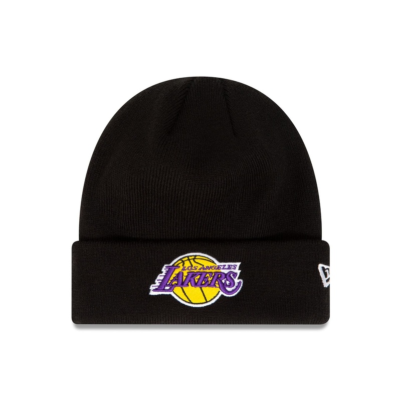 LA Lakers Essential Black Cuff Knit Beanie Hat