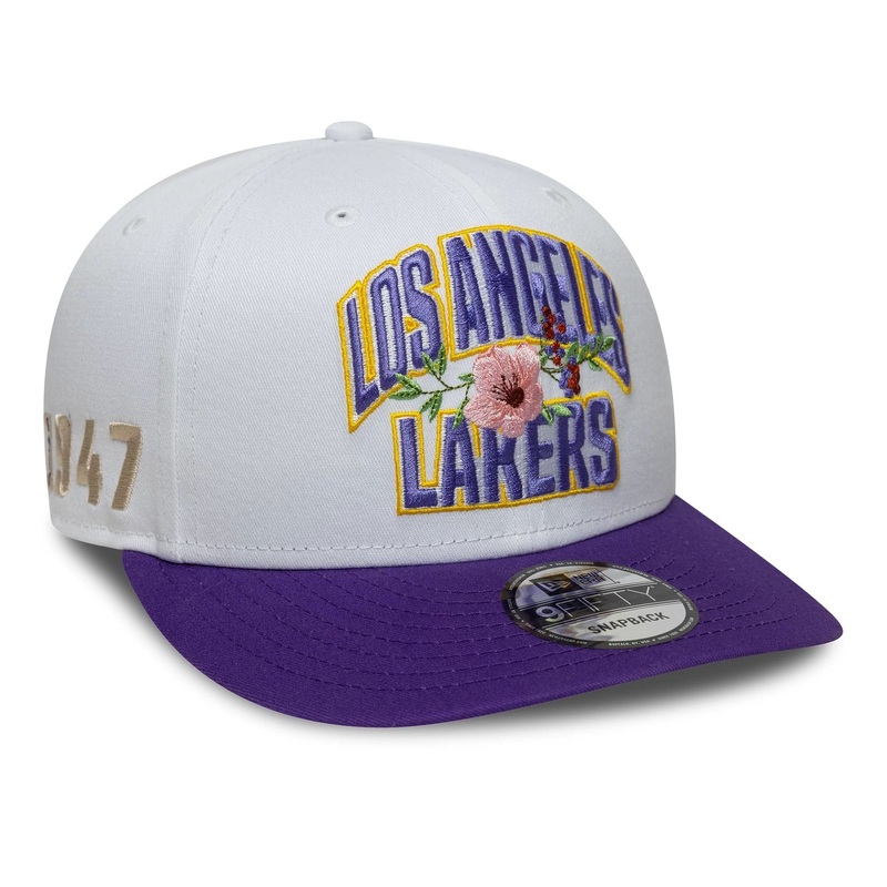 LA Lakers NBA Wordmark White 9FIFTY Snapback Adjustable Cap