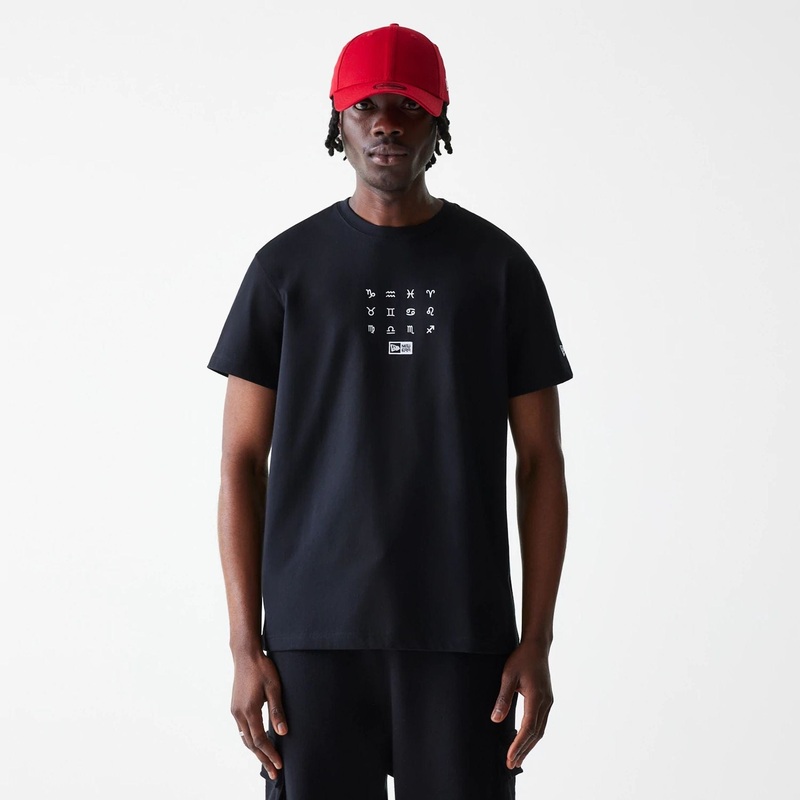 New Era Zodiac Black Graphic T-Shirt