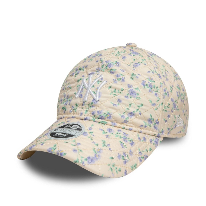New York Yankees Womens Floral Cream 9TWENTY Adjustable Cap